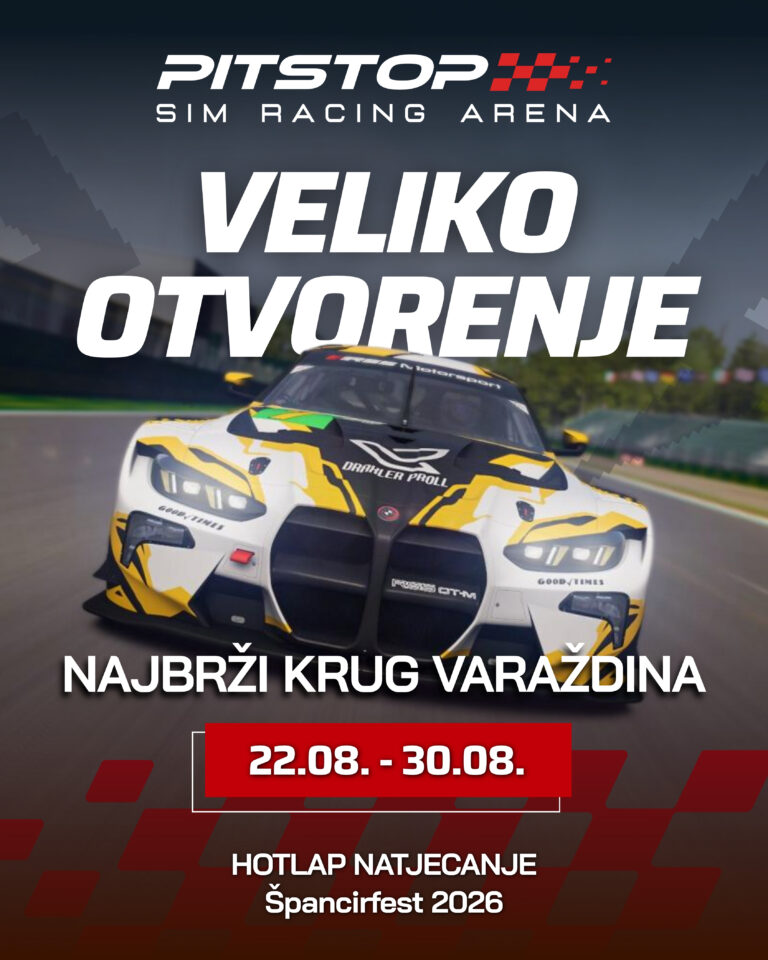 PITSTOP Sim Racing Arena VELIKO OTVORENJE 2026